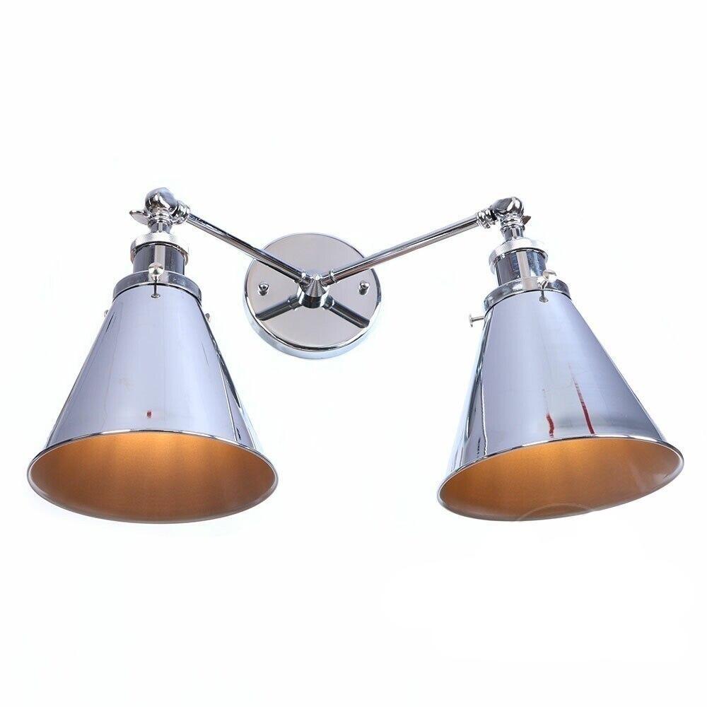 Applique Murale Vintage Double Chrome Bar - Louise Vintage