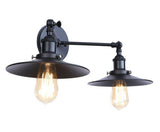 Applique Murale Vintage Double Noir Bistro - Louise Vintage