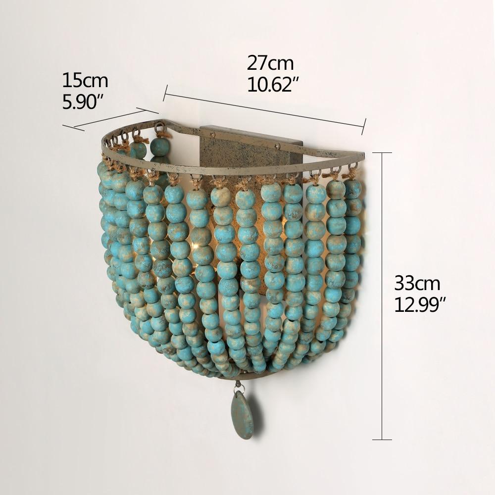 Applique Murale Vintage Perles Bleu - Louise Vintage