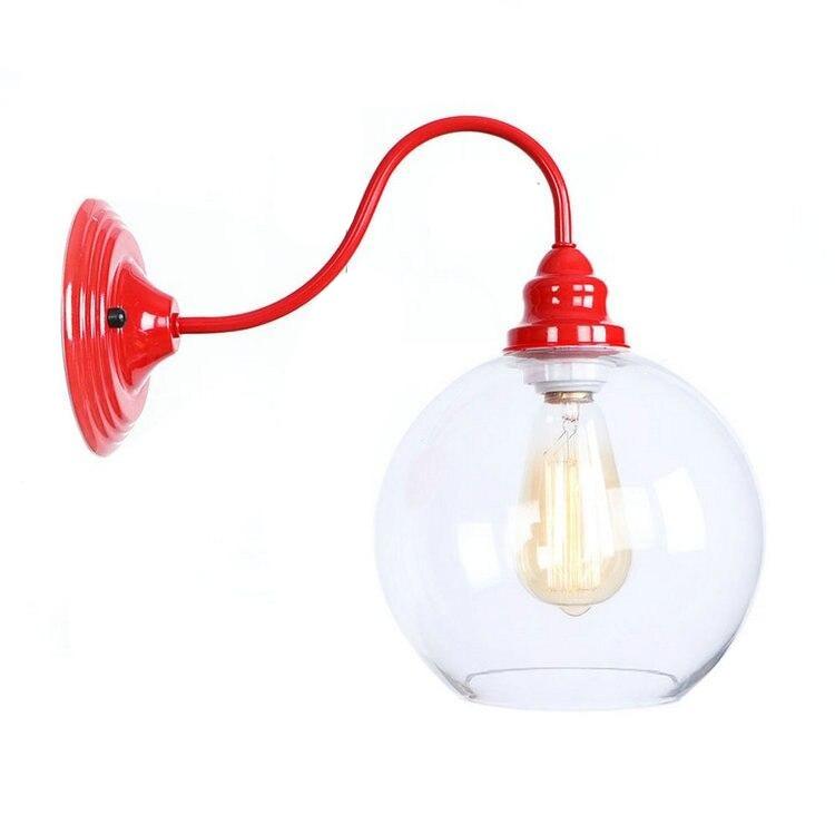 Applique Murale Vintage Rouge Globe - Louise Vintage