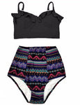 Bikini Taille Haute Vintage Violet - Louise Vintage