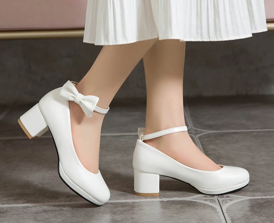 Chaussure Style Vintage Femme Blanches