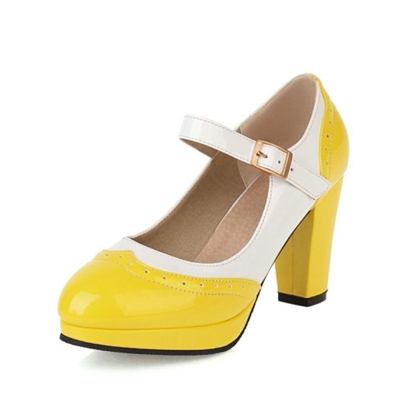 Chaussure Vintage Femme Pin Up Jaune - Louise Vintage
