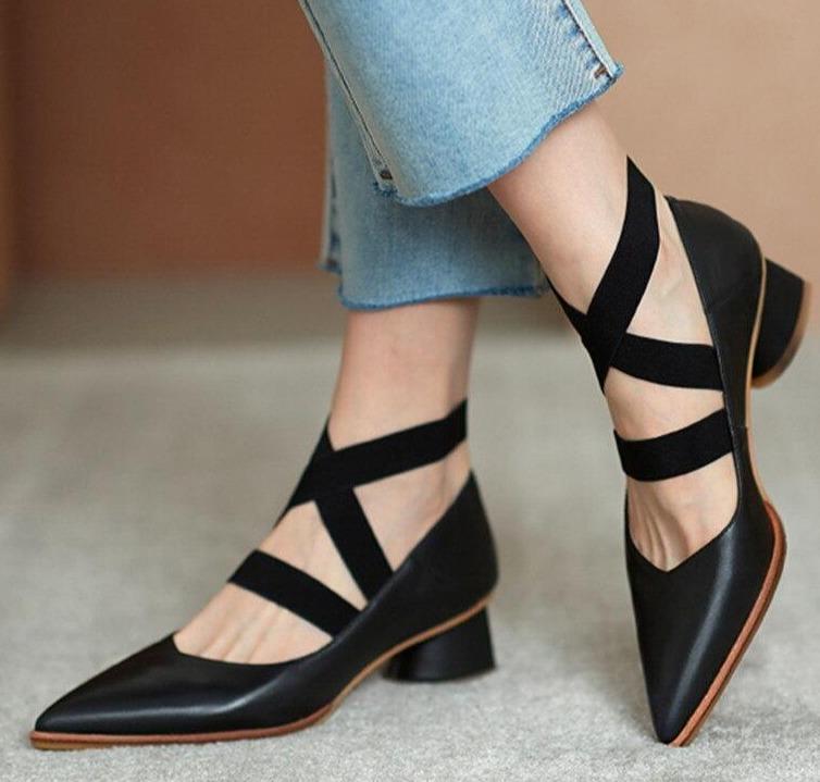 Chaussures Annees 60 Femme Noir