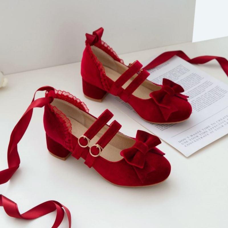 Chaussures de Mariée Vintage Rouge - Louise Vintage