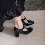Chaussures de Ville Vintage Femme Noir - Louise Vintage