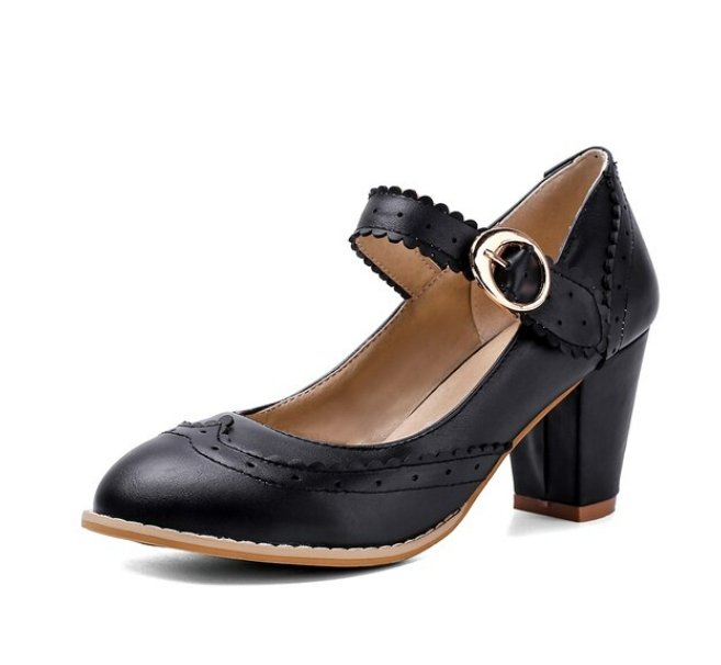 Chaussures des Années 50 Noires - Louise Vintage