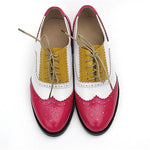 Chaussures Oxford Femme Rose Blanc Jaune - Louise Vintage