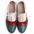 Chaussures Oxford Femme Vert Rouge Beige - Louise Vintage