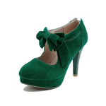 Chaussures Pin Up Années 50 Vert - Louise Vintage