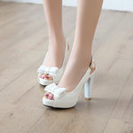 Chaussures Pin Up Couture Blanc - Louise Vintage