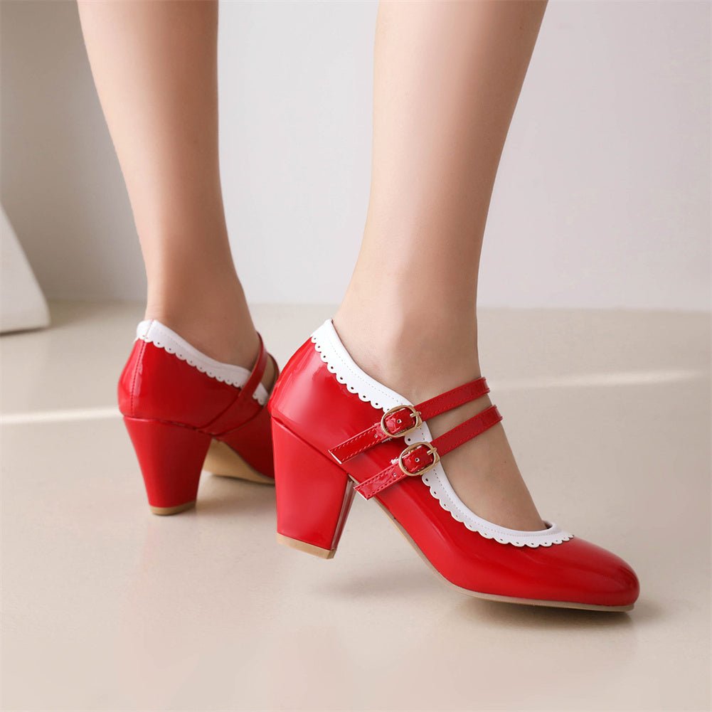 Chaussures Pin Up Couture Rouge