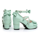 Chaussures Pin Up Fleurs Vert - Louise Vintage