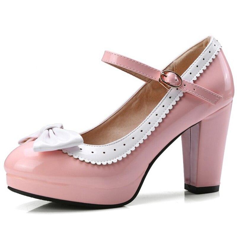 Chaussures Pin Up Noeud Rose - Louise Vintage