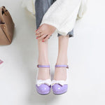Chaussures Pin Up Noeud Violet - Louise Vintage