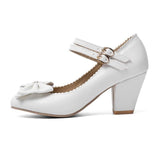 Chaussures Pin Up pas cher Blanc - Louise Vintage