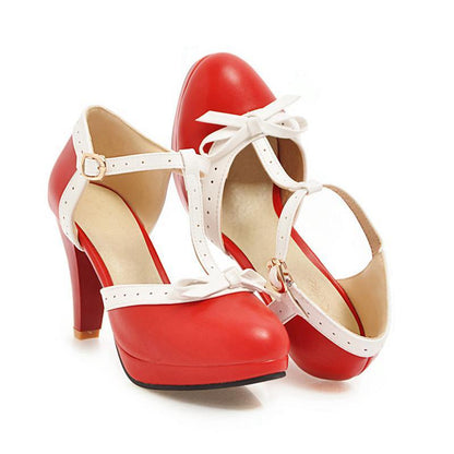 Chaussures Pin Up Rouges - Louise Vintage