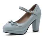 Chaussures Pin Up Talon Bleu - Louise Vintage