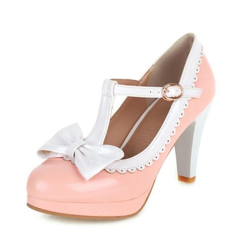 Chaussures Plateforme Vintage Rose - Louise Vintage