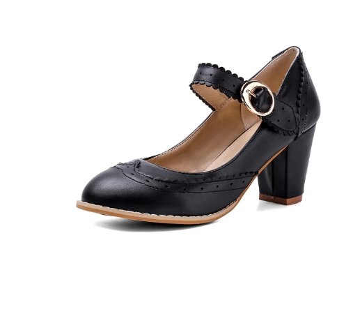 Chaussures Rétro Années 50 Noir - Louise Vintage