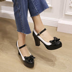 Chaussures Rétro Pin-Up Noir Blanc - Louise Vintage