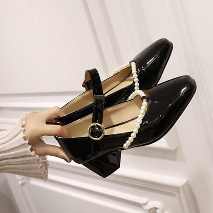 Chaussures Rétro Vintage Femme Noires - Louise Vintage
