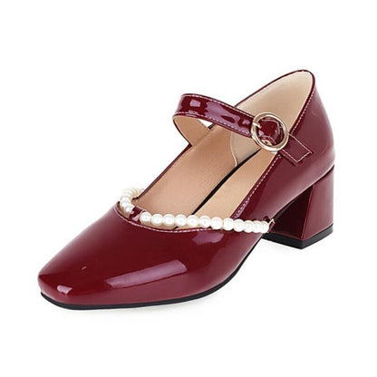 Chaussures Rétro Vintage Femme Rouge - Louise Vintage
