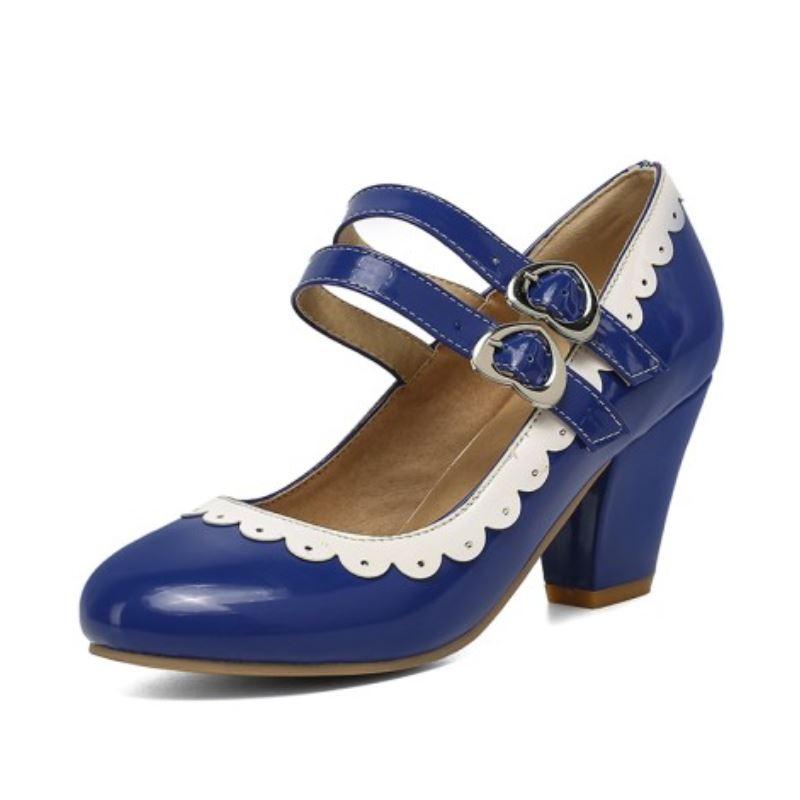 Chaussures Rockabilly Vintage Bleu - Louise Vintage