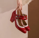 Chaussures Rockabilly Vintage Rouge - Louise Vintage