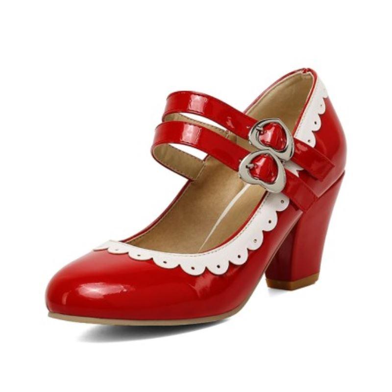 Chaussures Rockabilly Vintage Rouge - Louise Vintage