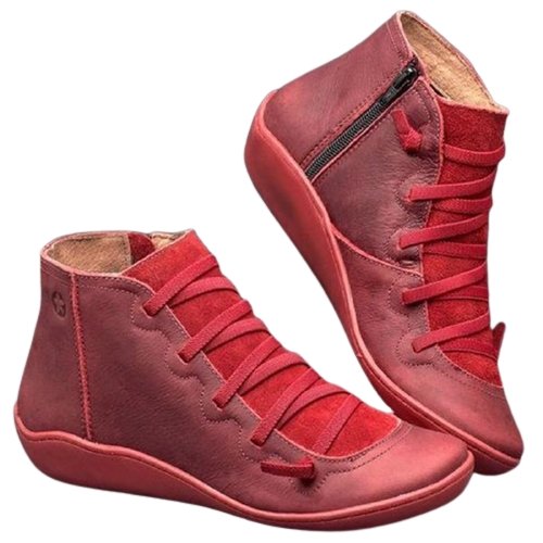 Chaussures Vintage Bottines Rouge - Louise Vintage