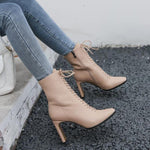 Chaussures Vintage Bottines Talons Ivoire - Louise Vintage