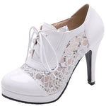 Chaussures Vintage Dentelle Blanc - Louise Vintage