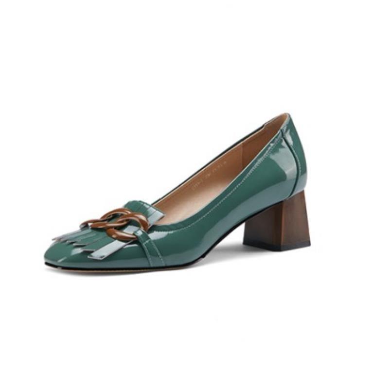 Chaussures Vintage en Cuir Vert - Louise Vintage