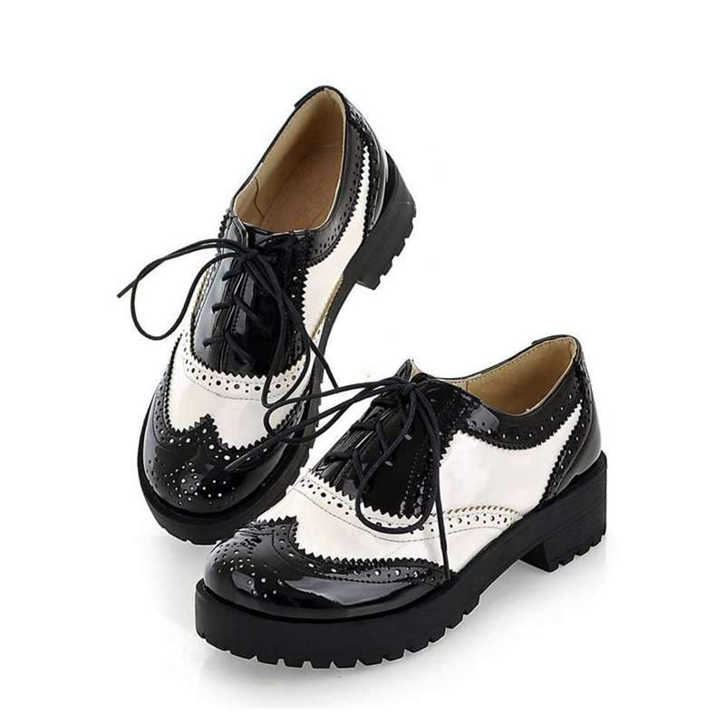 Chaussures Vintage Femme Oxford Blanc - Louise Vintage