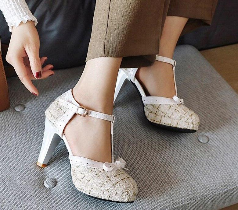 Chaussures Vintage Pin Up Beige - Louise Vintage