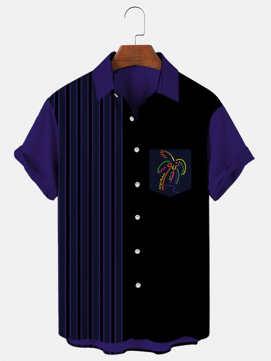 Chemise Hawaienne Violet - Louise Vintage