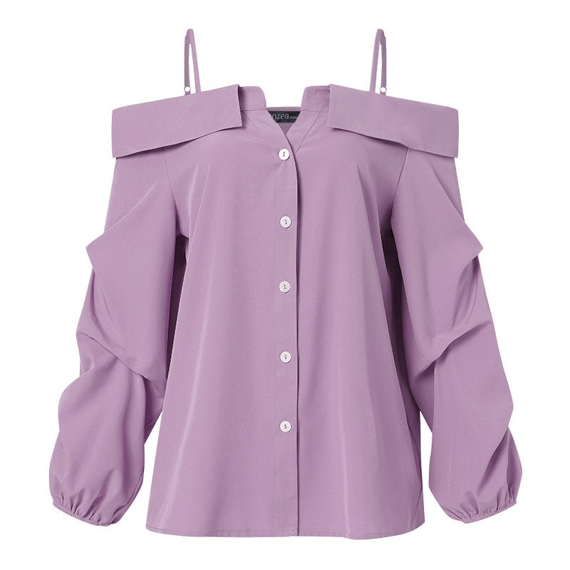 Chemisier Vintage Femme Epoque Violet - Louise Vintage