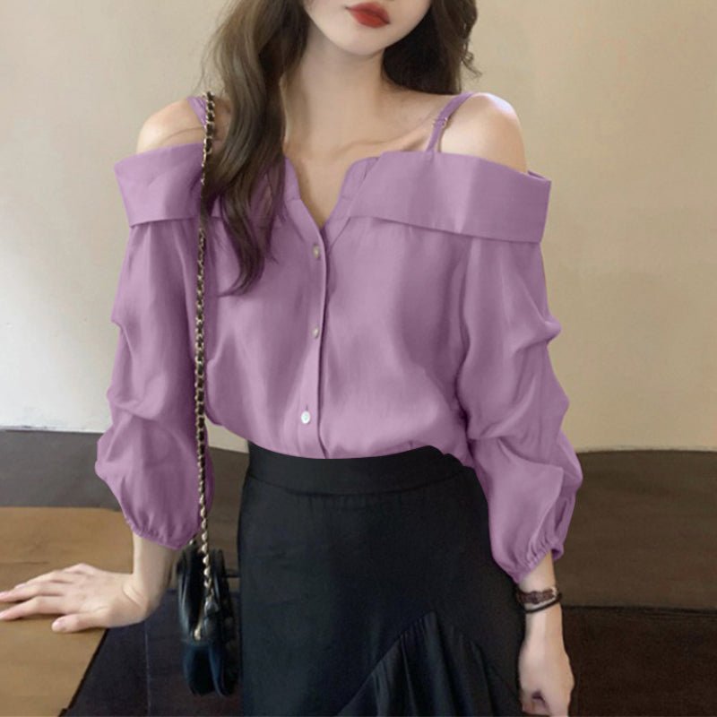 Chemisier Vintage Femme Epoque Violet - Louise Vintage