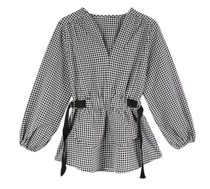 Chemisier Vintage Femme Luxe Carreaux - Louise Vintage