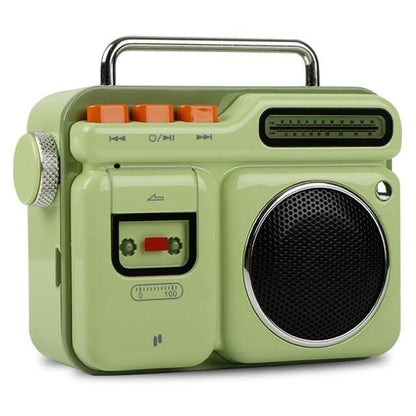 Enceinte Vintage&lt;br&gt; mini Radio K7 Vert Clair - Louise Vintage