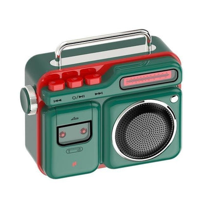 Enceinte Vintage&lt;br&gt; mini Radio K7 Vert Foncé - Louise Vintage