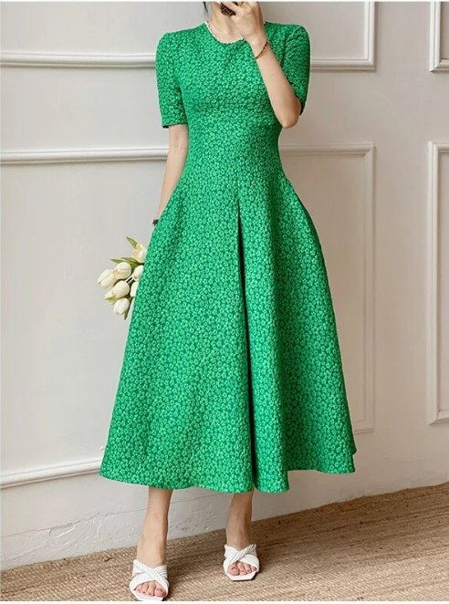 Femme Robe Ann e 40 Verte