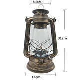 Grande Lampe à Huile Vintage Noir - Louise Vintage