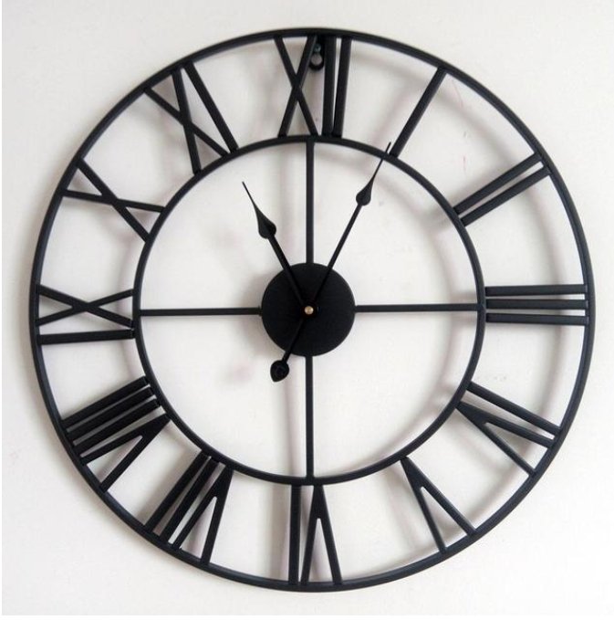 Grosse Horloge Murale Vintage Noire - Louise Vintage
