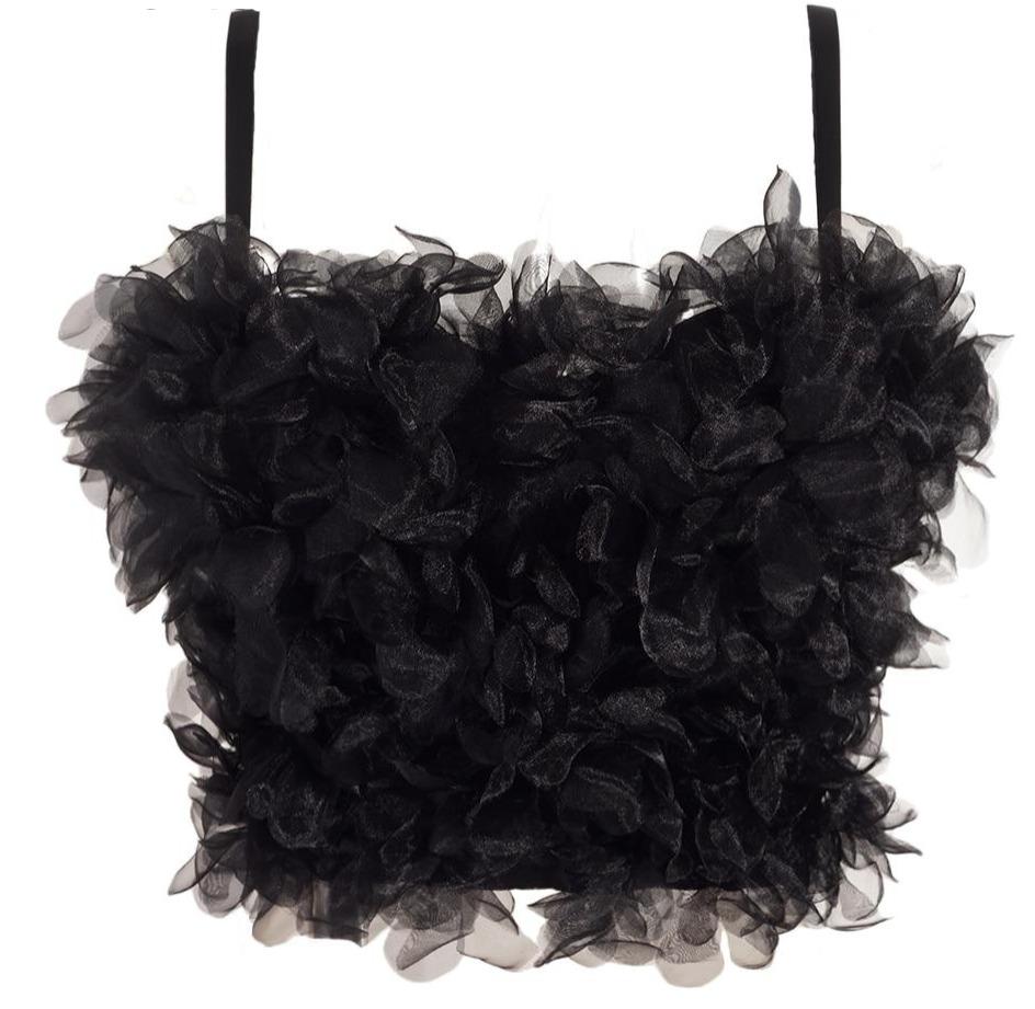 Haut Vintage Bustier Noir - Louise Vintage