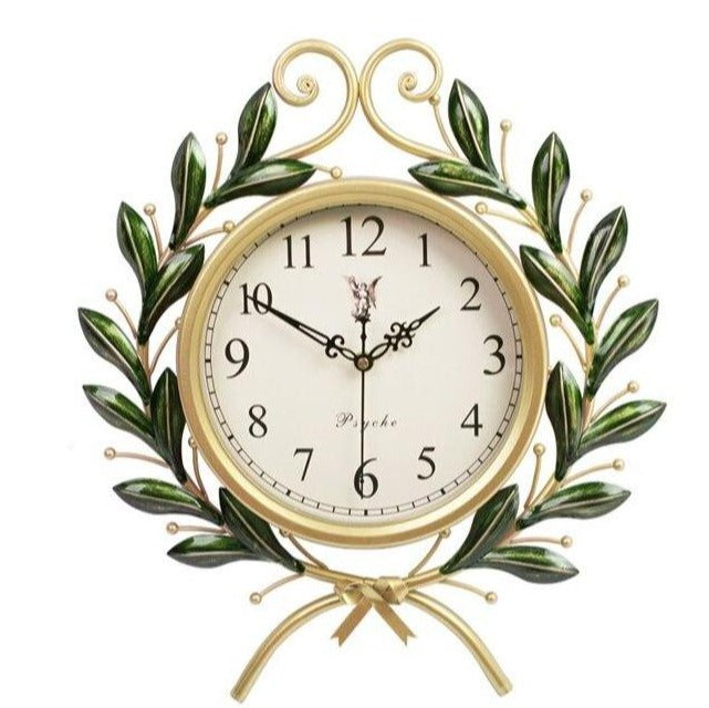 Horloge Murale Vintage 50 Cm Métal Vert - Louise Vintage