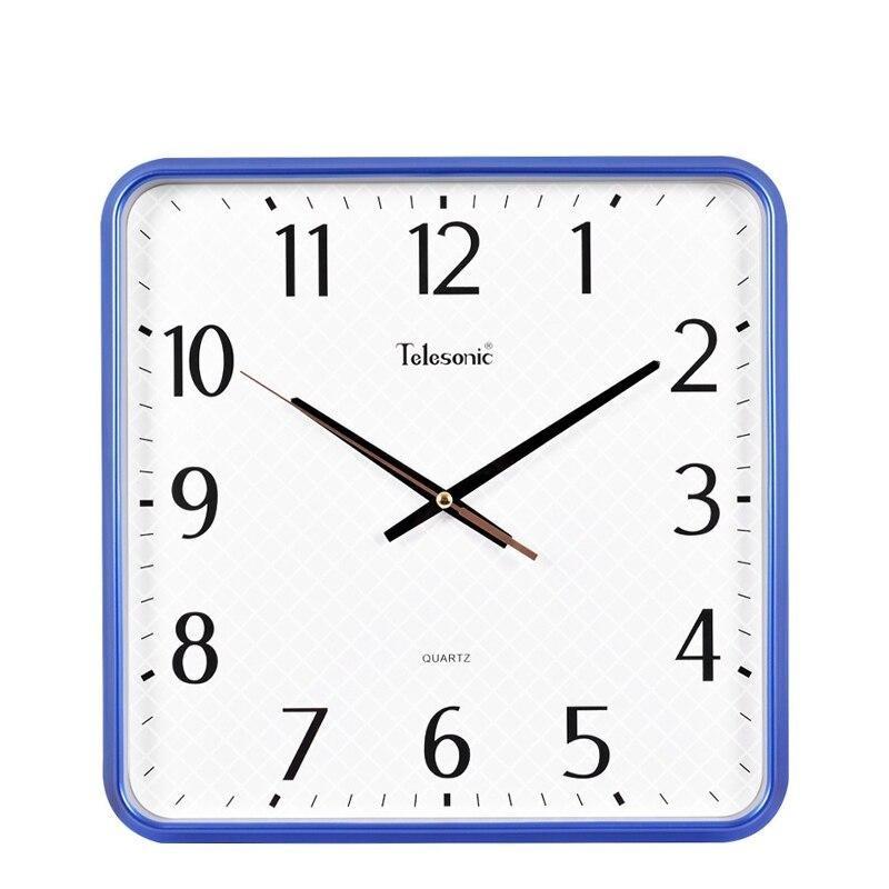 Horloge Murale Vintage Bleu Quadrillage - Louise Vintage