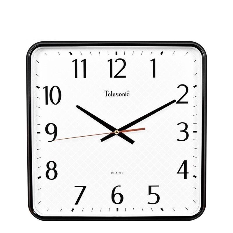 Horloge Murale Vintage Carrée Quadrillage Noir - Louise Vintage