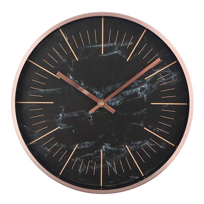 Horloge Murale Vintage Luxe Marbre Noir - Louise Vintage